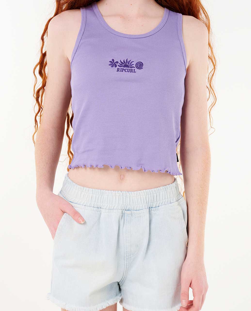 Neon Isles Rib Tank - Girl (8-14 years)