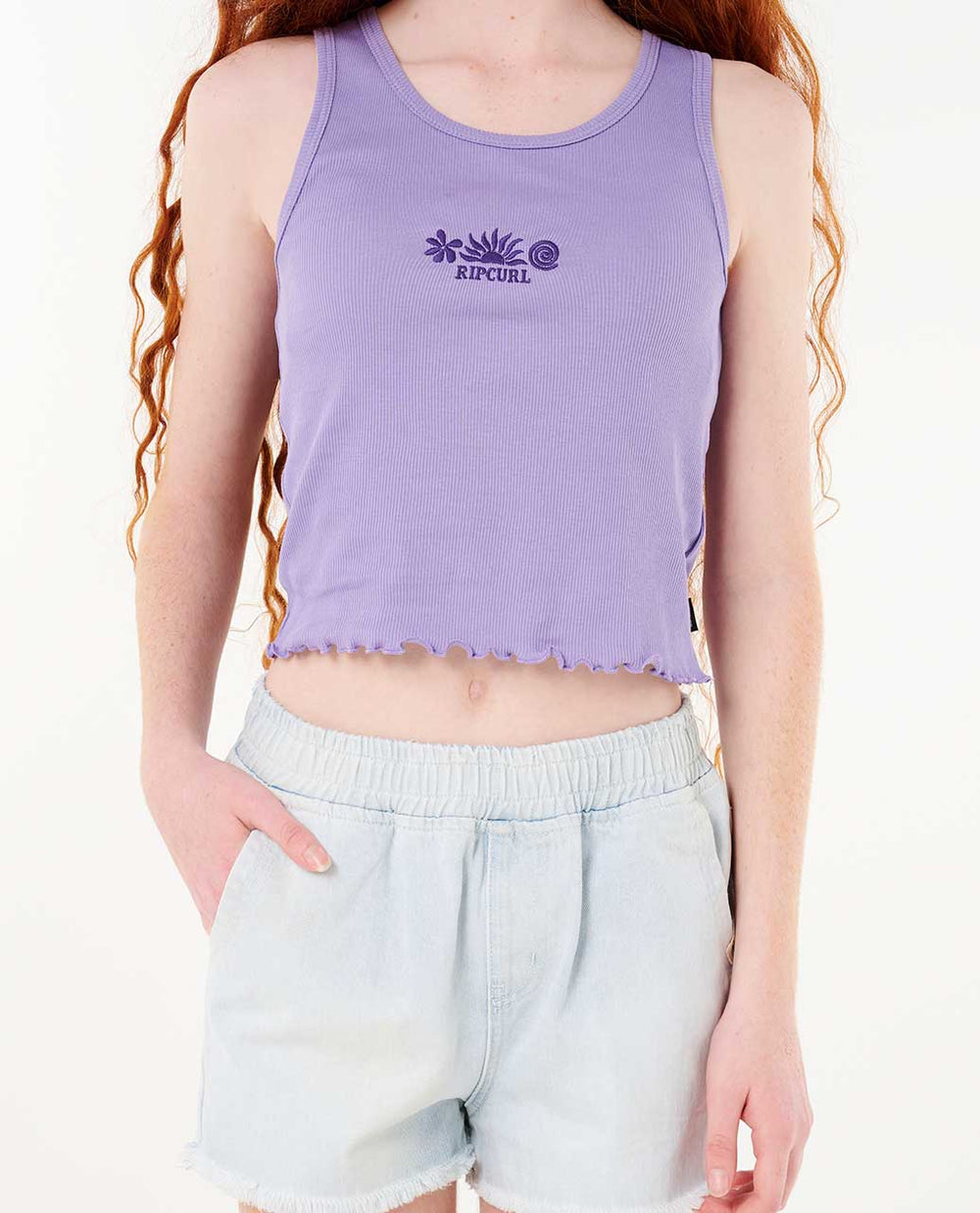 Neon Isles Rib Tank - Girl (8-14 years)