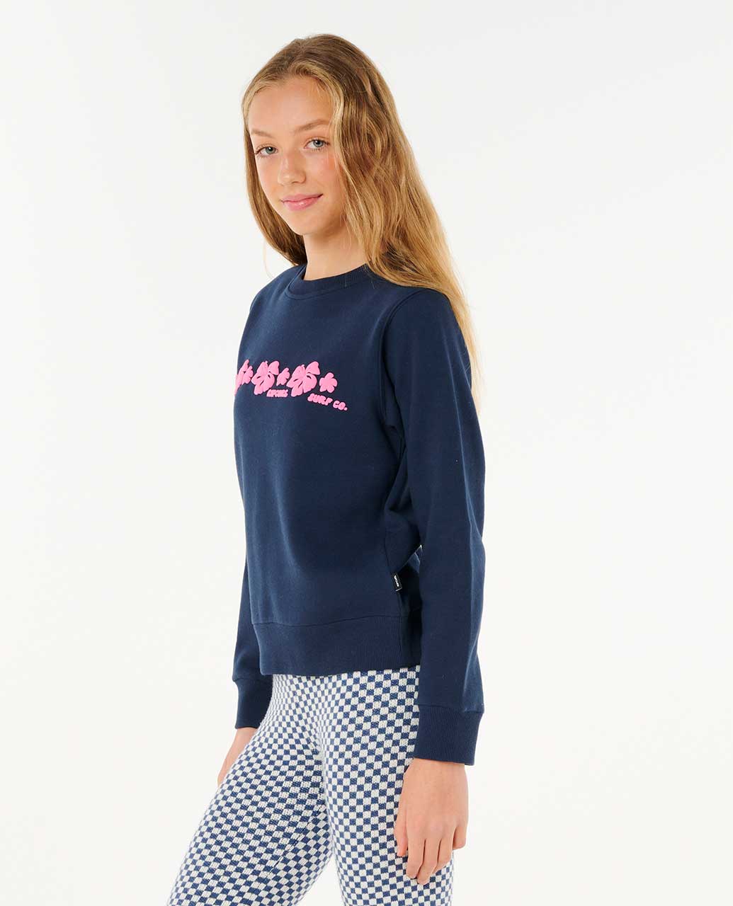 Neon Isles Hibiscus Crew - Girl (8-14 years)