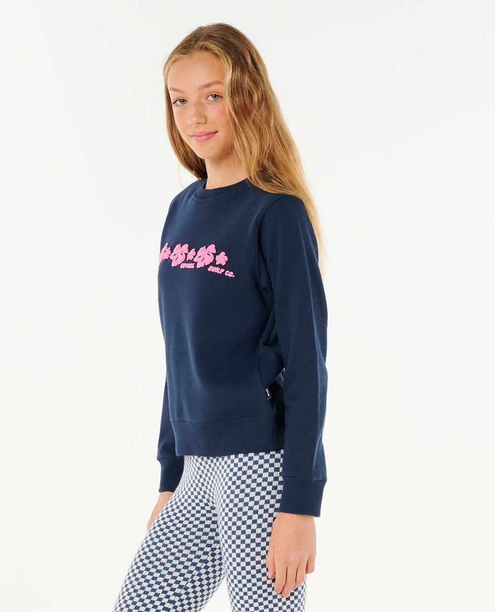 Neon Isles Hibiscus Crew - Girl (8-14 years)
