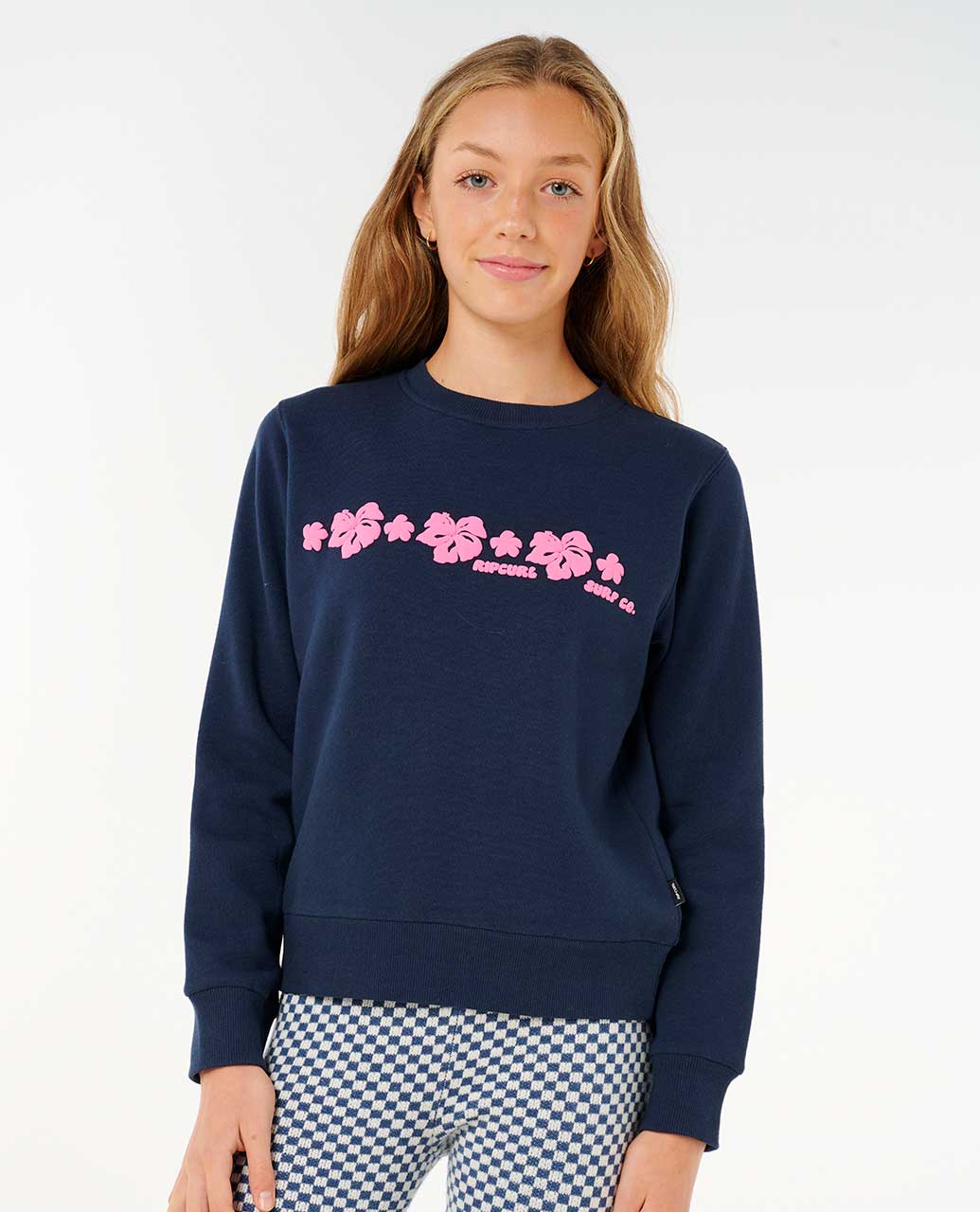 Neon Isles Hibiscus Crew - Girl (8-14 years)