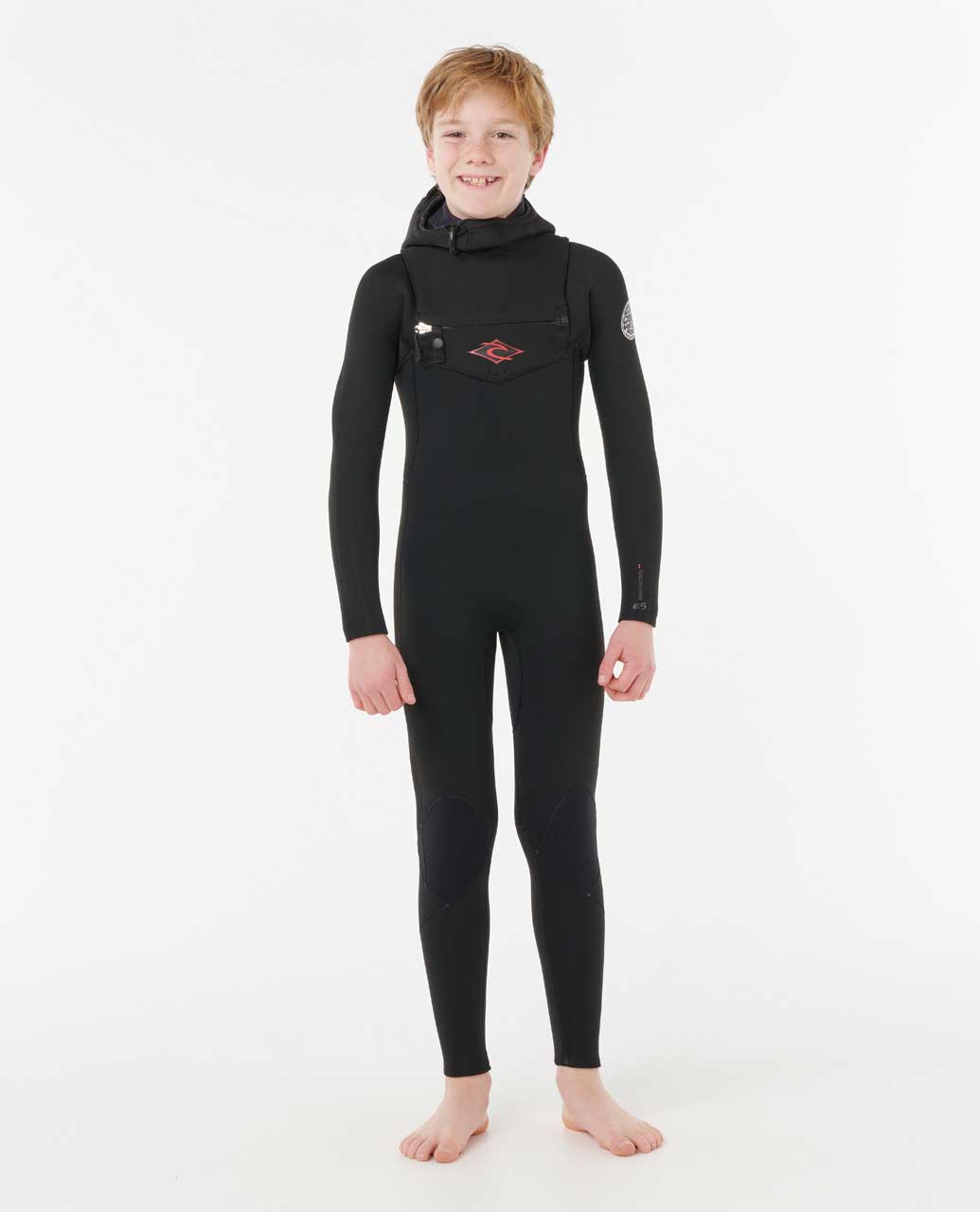 Kids Dawn Patrol 5/4 Chest Zip Hooded Fullsuit Wetsuit