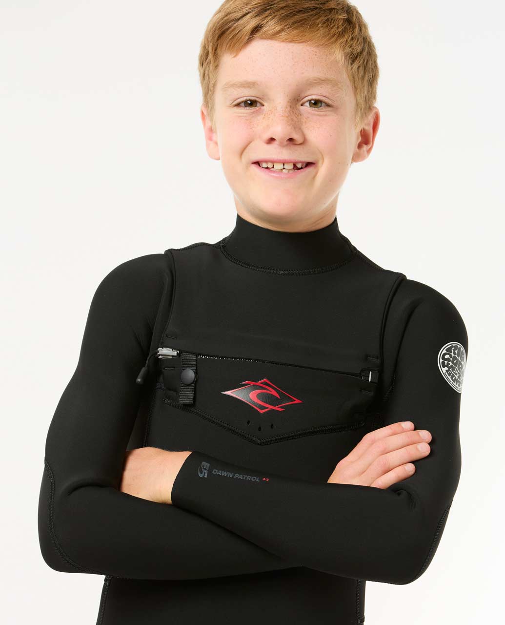 Kids Dawn Patrol 4/3 Chest Zip Steamer