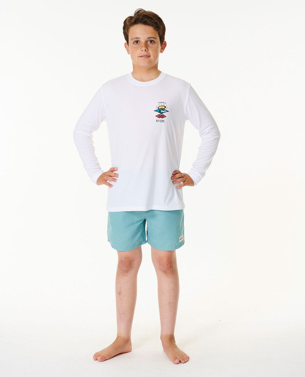 Icons Surflite UV Long Sleeve Rash Vest - Boys (8-16 years)